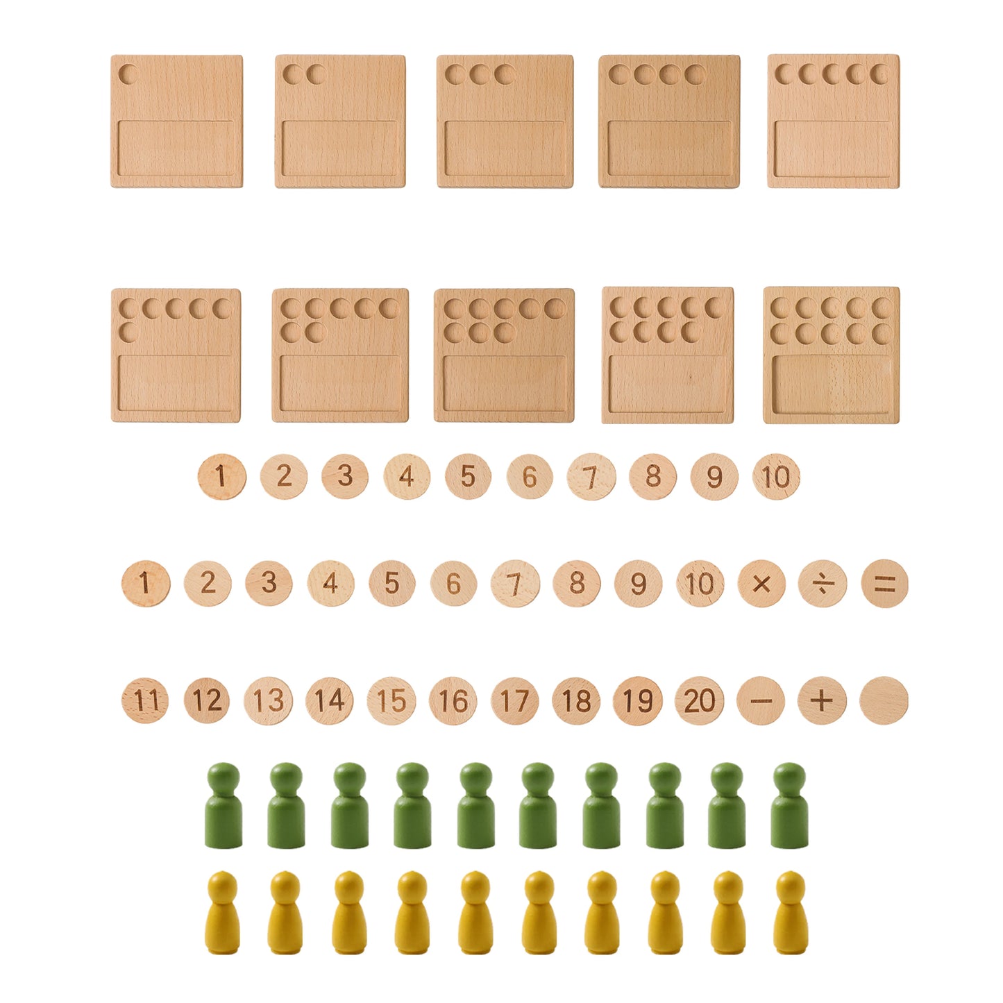 Montessori Counting Pegs Board