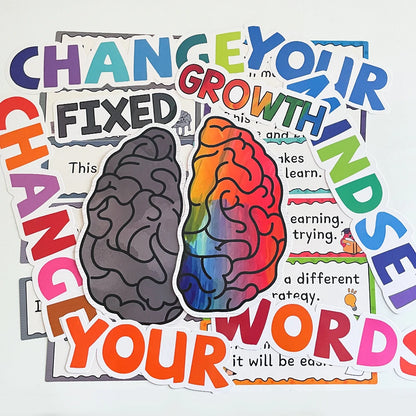 Set of affirmation cards promoting emotional growth and perseverance in children