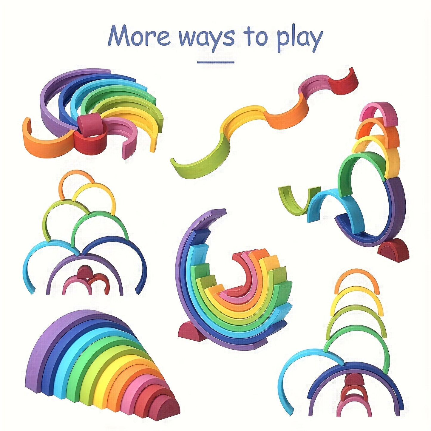 Stacking Rainbow - Soft Blue